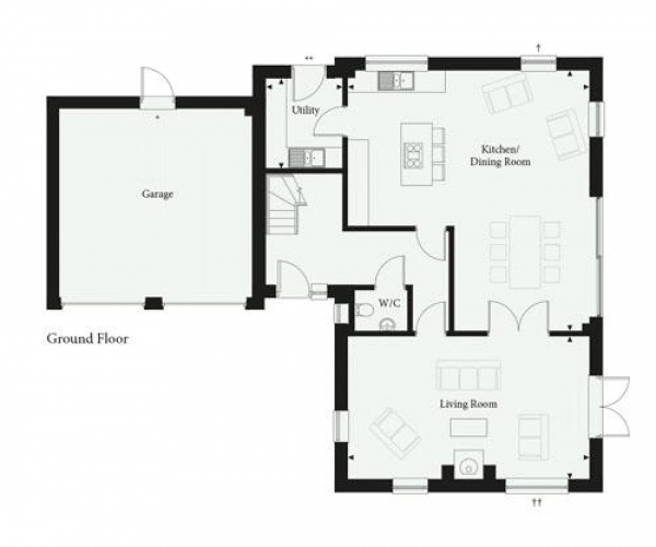 Floor Plan Image for 5 Bedroom Detached House for Sale in The Dewhurst, Old Stable Lane, Kentford, CB8 7GH