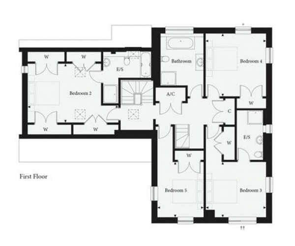 Floor Plan Image for 5 Bedroom Detached House for Sale in The Dewhurst, Old Stable Lane, Kentford, CB8 7GH