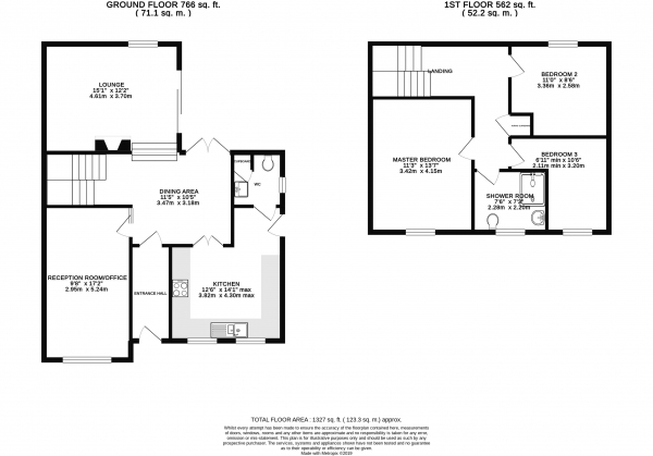 Floor Plan Image for 3 Bedroom Detached House for Sale in Pound Lane, Isleham, CB7 5SF
