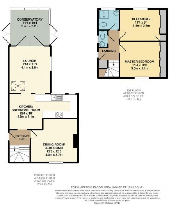 Floor Plan Image for 3 Bedroom Semi-Detached House for Sale in Church Lane Close, Barton Mills, IP28 6AX