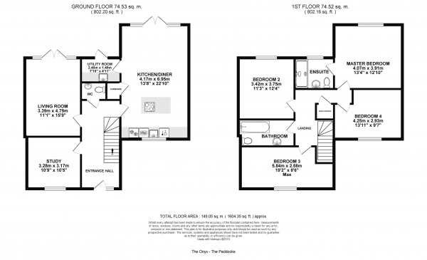 Floor Plan Image for 4 Bedroom Detached House for Sale in The Paddocks (Plot 1), Brinkley Road, Burrough Green