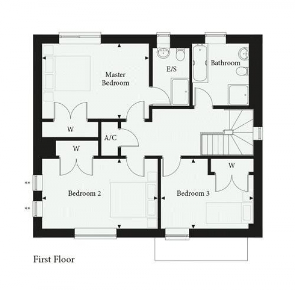 Floor Plan Image for 3 Bedroom Detached House for Sale in (Plot 60 The Fielden) Old Stable Lane, Kentford, CB8 7GH