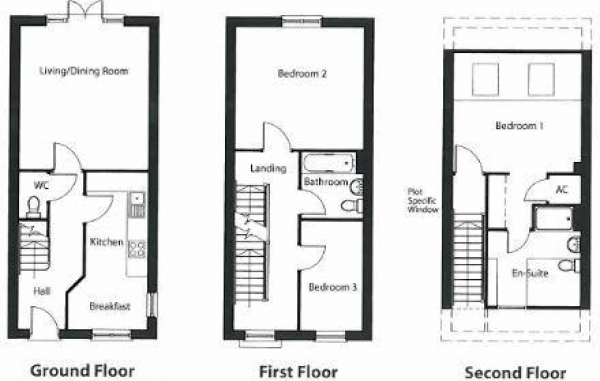 Floor Plan Image for 3 Bedroom Semi-Detached House for Sale in Rosehip Avenue, Red Lodge, IP28 8WS