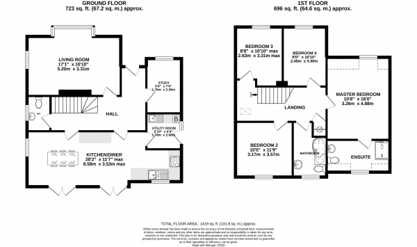 Floor Plan Image for 4 Bedroom Detached House for Sale in Heath Farm Road, Red Lodge IP28 8LG