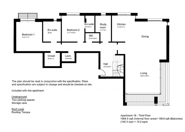 Floor Plan Image for 2 Bedroom Apartment to Rent in Woods End, 135a Barlow Moor Road, Didsbury