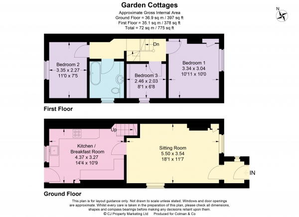 Floor Plan Image for 3 Bedroom Semi-Detached House for Sale in Three Households, Chalfont St. Giles