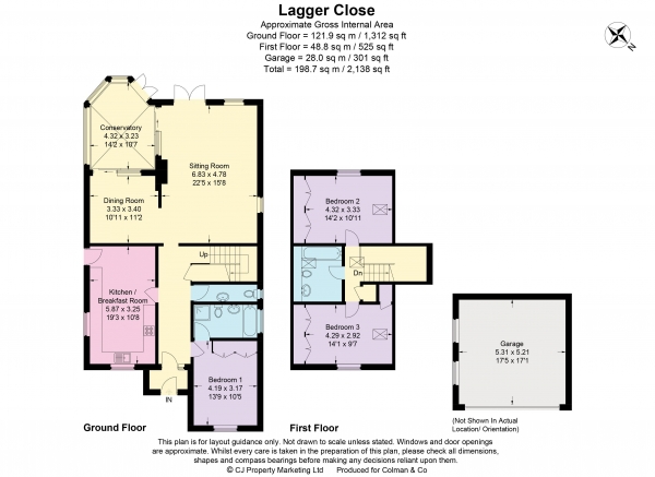 Floor Plan Image for 3 Bedroom Detached House for Sale in Lagger Close, Chalfont St. Giles