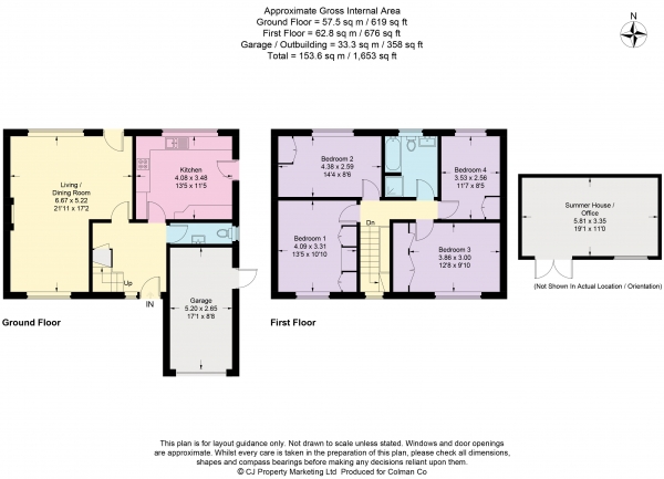 Floor Plan Image for 4 Bedroom Detached House for Sale in Bottrells Lane, Chalfont St. Giles