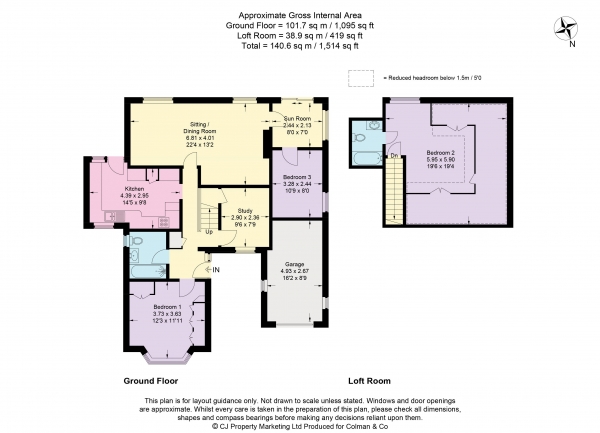 Floor Plan Image for 3 Bedroom Detached Bungalow for Sale in Sycamore Close, Chalfont St. Giles