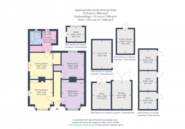 Floor Plan Image for 2 Bedroom Detached Bungalow for Sale in Kings Road, Chalfont St. Giles