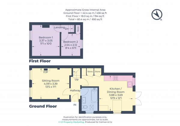 Floor Plan Image for 2 Bedroom Cottage for Sale in Three Households, Chalfont St. Giles