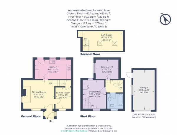 Floor Plan Image for 2 Bedroom Semi-Detached House for Sale in Three Households, Chalfont St. Giles