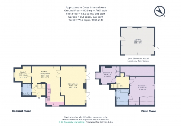 Floor Plan Image for 3 Bedroom Semi-Detached House for Sale in Milton Fields, Chalfont St. Giles