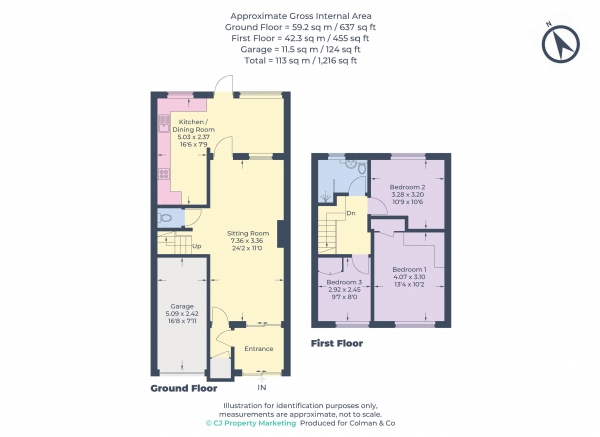 Floor Plan Image for 3 Bedroom Terraced House for Sale in Narcot Lane, Chalfont St. Giles