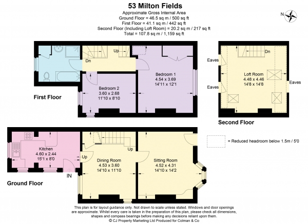 Floor Plan Image for 2 Bedroom Semi-Detached House for Sale in Milton Fields, Chalfont St Giles