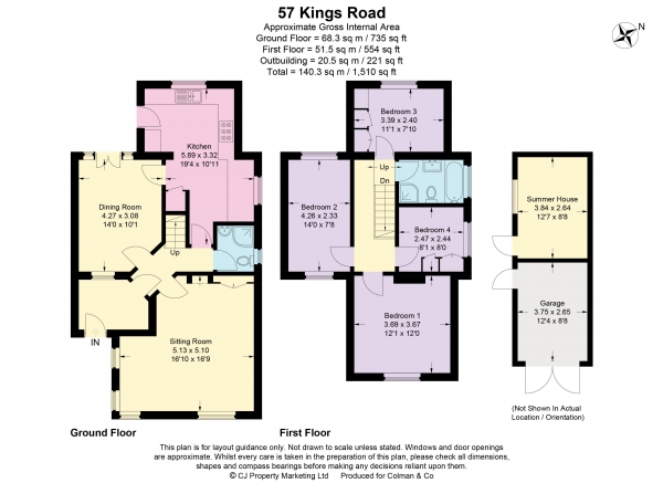 Floor Plan Image for 4 Bedroom Semi-Detached House for Sale in Kings Road, Chalfont St. Giles