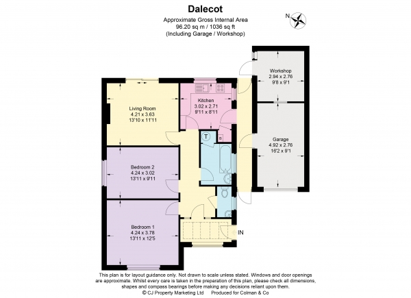 Floor Plan Image for 2 Bedroom Detached Bungalow for Sale in London Road, Chalfont St. Giles