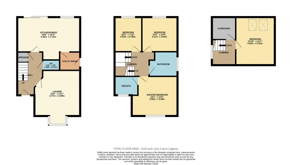 Floor Plan for 4 Bedroom Detached House for Sale in Apsley Way, Ingleby Barwick, Ingleby Barwick, TS17, 5GB -  &pound249,995