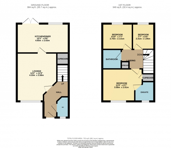 Floor Plan Image for 3 Bedroom Semi-Detached House to Rent in Lindum Way, Ingleby Barwick