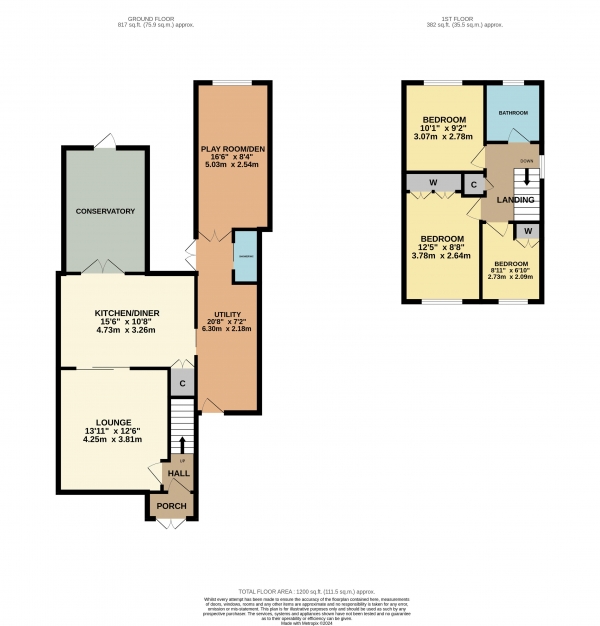 Floor Plan Image for 3 Bedroom Detached House for Sale in Bunting Close, Ingleby Barwick