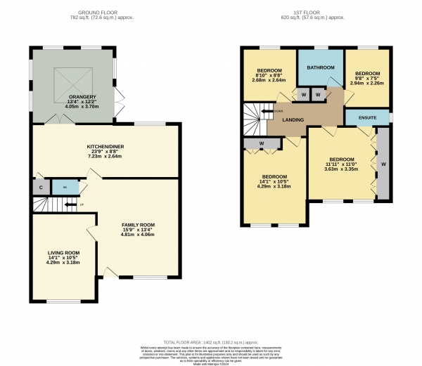 Floor Plan for 4 Bedroom Detached House for Sale in Bourne Morton Drive, Ingleby Barwick, Ingleby Barwick, TS17, 5FH -  &pound295,000