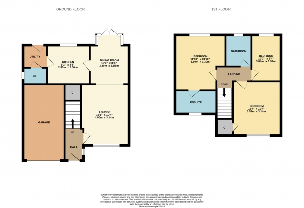 Floor Plan Image for 3 Bedroom Detached House for Sale in Hareshaw Close, Ingleby Barwick