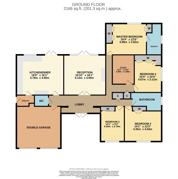 Floor Plan Image for 4 Bedroom Detached House for Sale in Thornwood Avenue, Ingleby Barwick