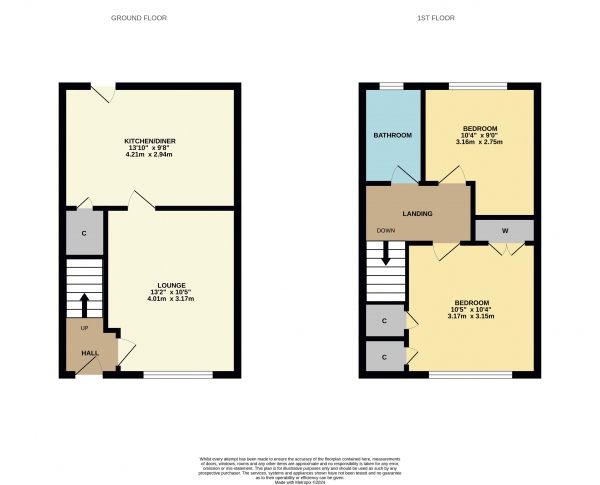 Floor Plan Image for 2 Bedroom Terraced House for Sale in Sudbury, Marton