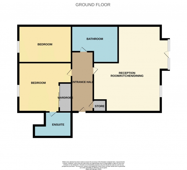 Floor Plan Image for 2 Bedroom Property to Rent in Sun Gardens, Stockton-On-Tees