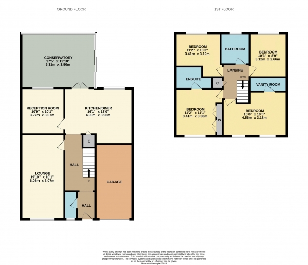 Floor Plan Image for 4 Bedroom Detached House for Sale in Beale Close, Ingleby Barwick