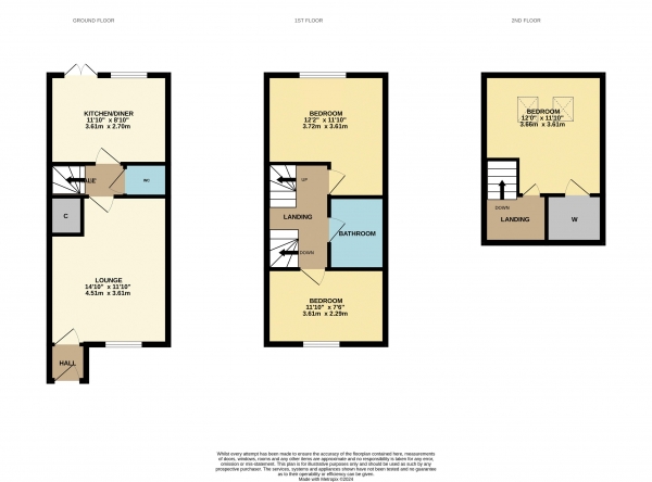 Floor Plan Image for 3 Bedroom Terraced House for Sale in Hatchlands Park, Ingleby Barwick