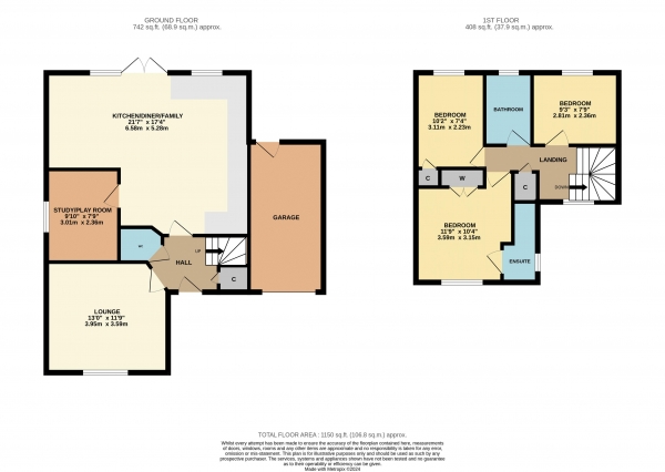 Floor Plan Image for 3 Bedroom Detached House for Sale in Holme Land, Ingleby Barwick