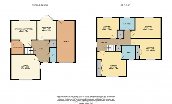 Floor Plan Image for 4 Bedroom Detached House for Sale in Hilston Close, Ingleby Barwick