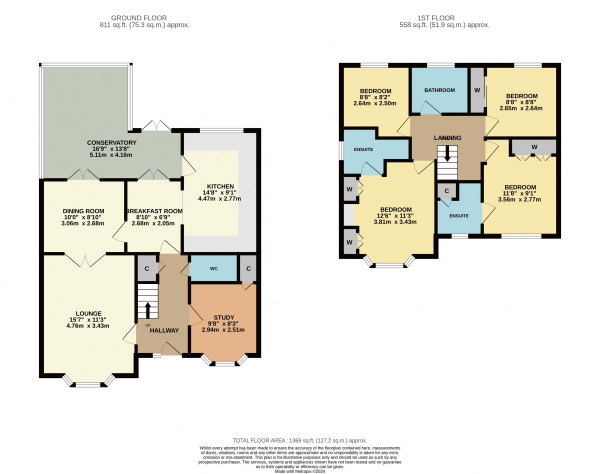 Floor Plan Image for 4 Bedroom Detached House for Sale in Washford Close, Ingleby Barwick