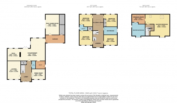 Floor Plan Image for 5 Bedroom Detached House for Sale in Brantingham Drive, Ingleby Barwick