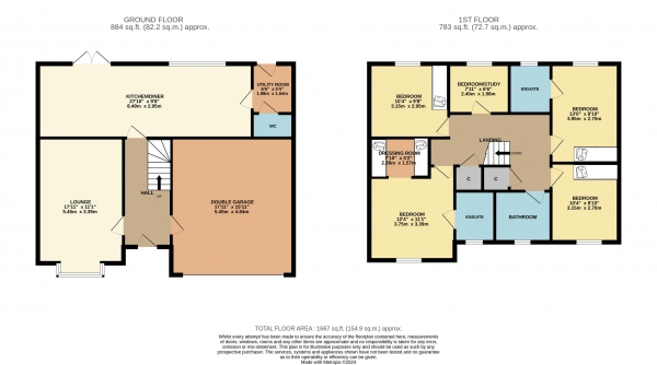 Floor Plan Image for 5 Bedroom Detached House to Rent in Florett way, Ingleby Barwick