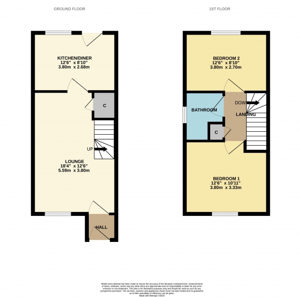 Floor Plan Image for 2 Bedroom Semi-Detached House for Sale in Mastiles Close, Ingleby Barwick