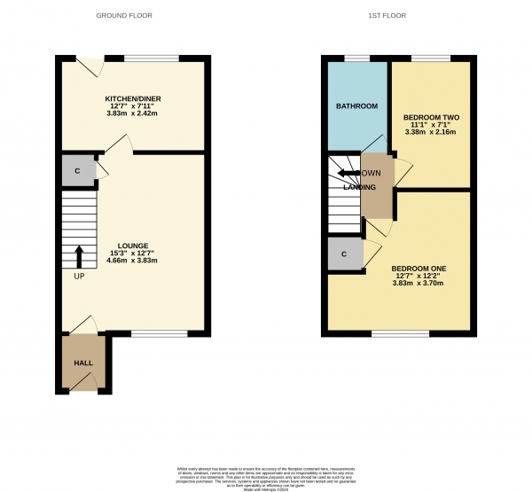 Floor Plan Image for 2 Bedroom End of Terrace House for Sale in Cennon Grove, Ingleby Barwick