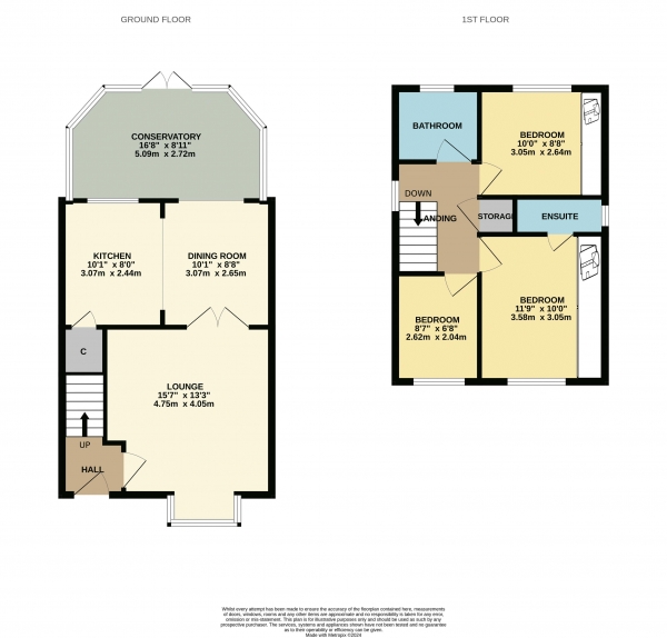 Floor Plan Image for 3 Bedroom Detached House to Rent in Mastiles Close, Ingleby Barwick