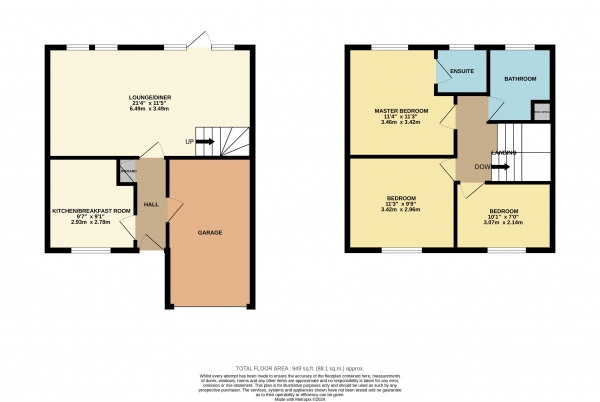 Floor Plan Image for 3 Bedroom Terraced House for Sale in Trecastell, Ingleby Barwick