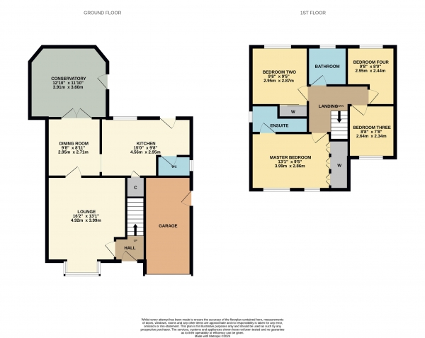 Floor Plan Image for 4 Bedroom Detached House to Rent in Nunnington Close, Ingleby Barwick