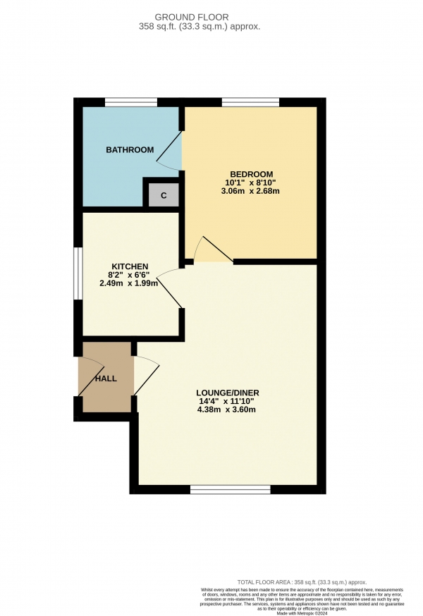 Floor Plan Image for 1 Bedroom Apartment for Sale in Harebell Close, Ingleby Barwick