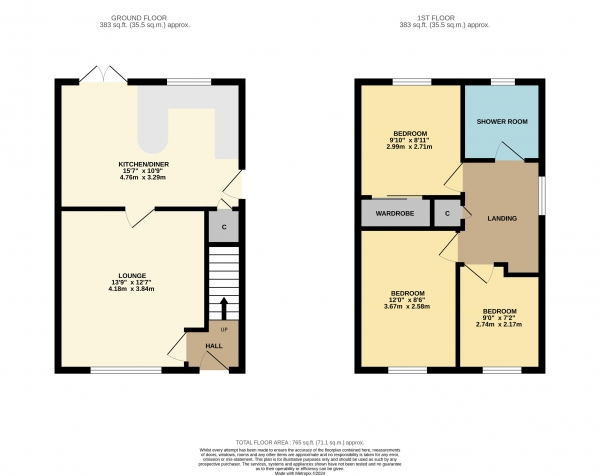 Floor Plan Image for 3 Bedroom Detached House for Sale in Beale Close, Ingleby Barwick