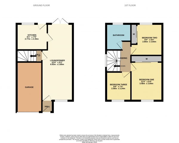 Floor Plan Image for 3 Bedroom Semi-Detached House to Rent in Avebury Close, Ingleby Barwick