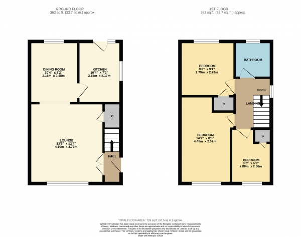 Floor Plan Image for 3 Bedroom Semi-Detached House for Sale in Culross Grove, Fairfield