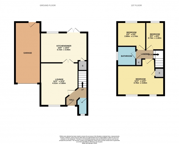 Floor Plan Image for 3 Bedroom Semi-Detached House to Rent in Kirknewton Grove, Ingleby Barwick