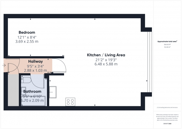 Floor Plan Image for 1 Bedroom Apartment for Sale in Burrells Wharf Square, London