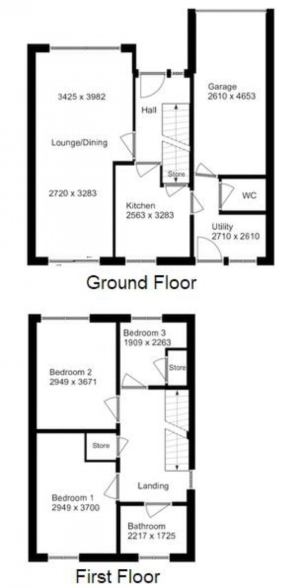 Floor Plan Image for 3 Bedroom Detached House for Sale in Harwood Drive, Killingworth