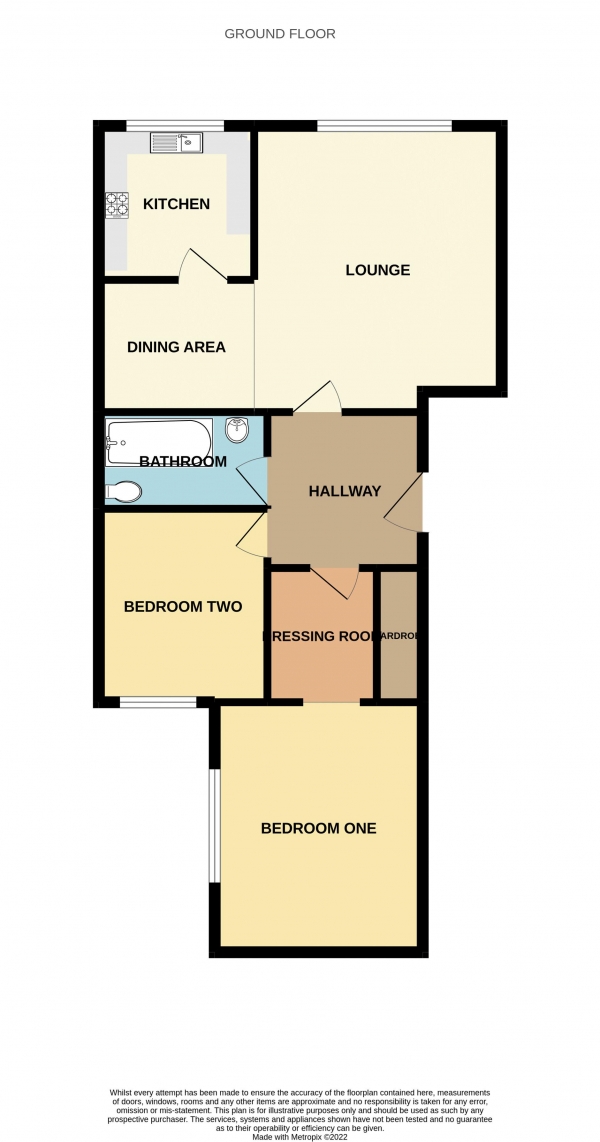 Floor Plan Image for 2 Bedroom Flat for Sale in Rookley Court, Linnet Way, Purfleet-on-Thames