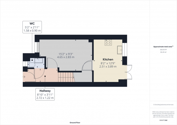 Floor Plan Image for 2 Bedroom Terraced House to Rent in Brookfield Drive, Stanford-Le-Hope